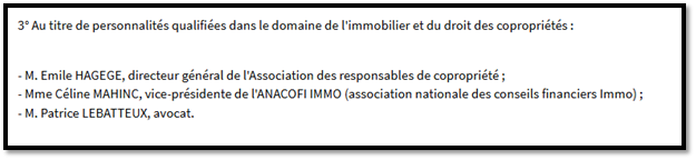 L’ARC NATIONALE CONFIRMÉE A NOUVEAU COMME LA SEULE ASSOCIATION REPRESENTATIVE DES SYNDICATS DES COPROPRIÉTAIRES