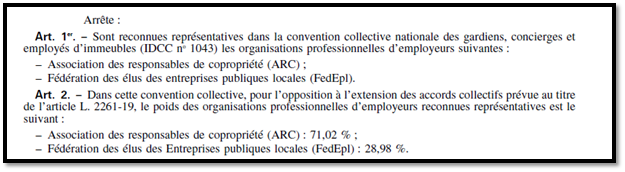 L’ARC NATIONALE CONFIRMÉE A NOUVEAU COMME LA SEULE ASSOCIATION REPRESENTATIVE DES SYNDICATS DES COPROPRIÉTAIRES