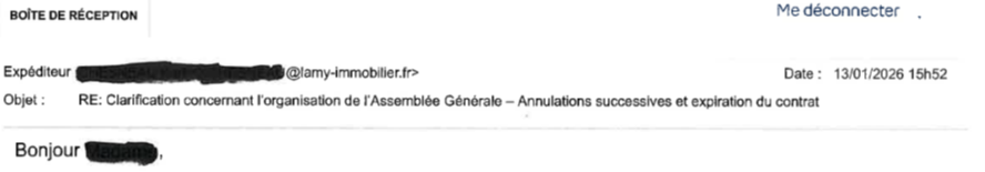 LAMY : le syndic qui poursuit sciemment un mandat juridiquement inexistant