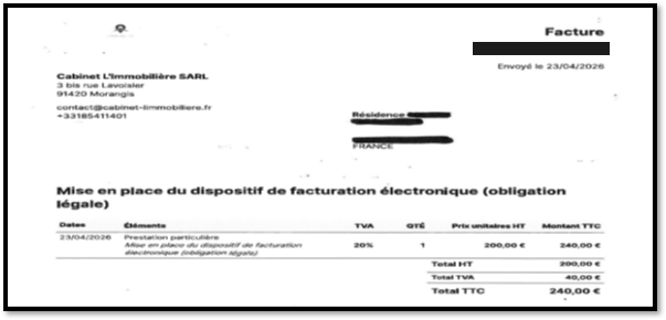 Les deux facturations illégales du Cabinet L’IMMOBILIERE