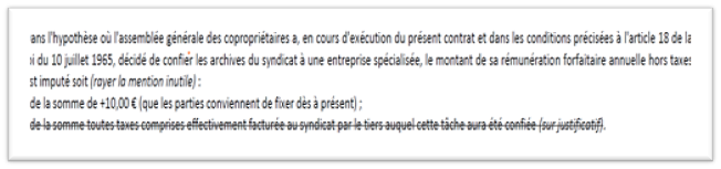 Un tarif mystérieux prévu dans le contrat du cabinet SDG IMMO