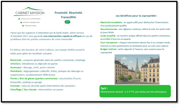 Le service « 24/7 » abusif proposé par le cabinet MASSON